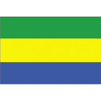 DRAPEAU GABON : DIMENSIONS - 40 X 60 CM