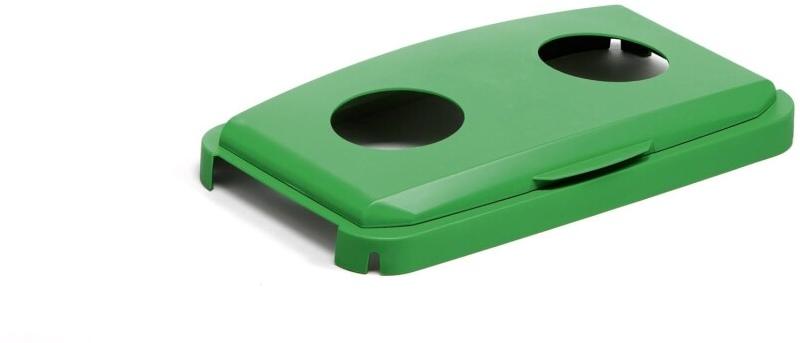 Durable Couvercle à charnière DURABIN 60, spécial verre, coloris vert - 530743_0