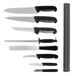 Ensemble de 8 couteaux de cuisinier et barre magnétique - Equipementpro - EC145_0