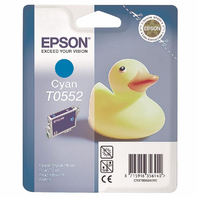 EPSON CARTOUCHE D'ENCRE CANARD T0552 C (C13T05524010) - COULEUR: CYAN
