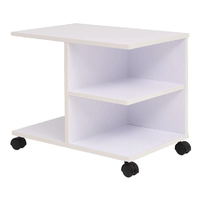 Étagère armoire design à roulettes - meuble 50 cm blanc, 2702037/2_0