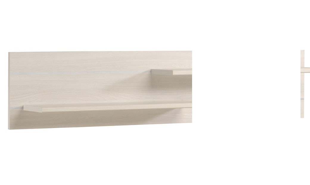 Étagère murale contemporaine couleur bois clair ERINE - Fabrication française - 2 plateaux solides L.150 x P.19 x H.33 cm_0