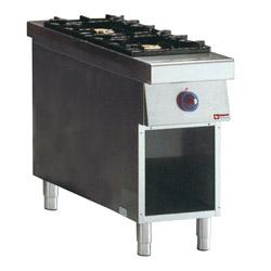 Fourneau gaz 2 feux - Armoire ouverte traversante centrale - Gamme DELTA 1100 - G11/2BA4_0