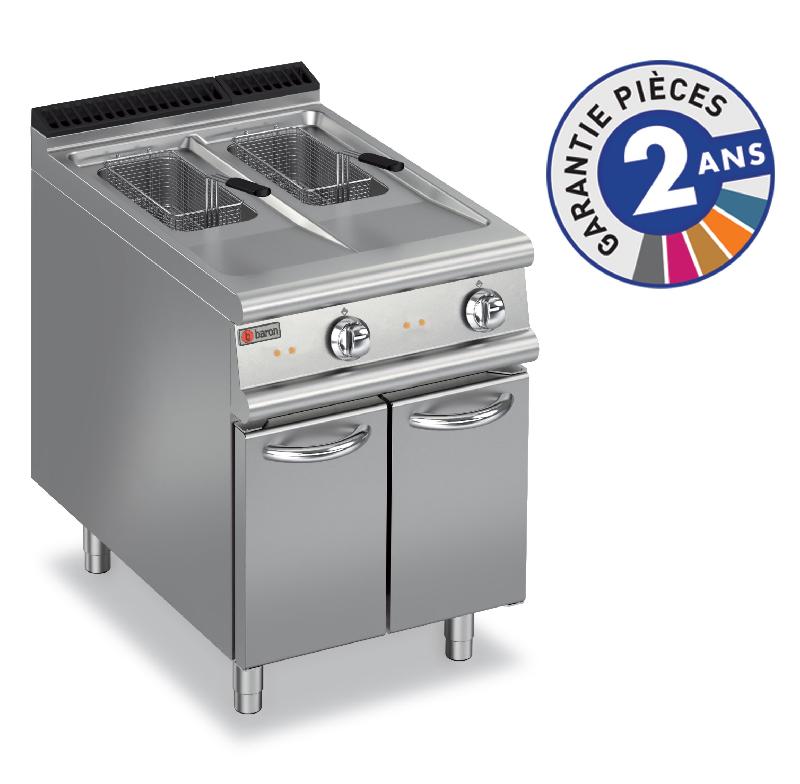 Friteuse électrique professionnelle - 2x10L - Gamme 700 - Baron 70FRIE610 avec zone froide et résistances puissantes_0