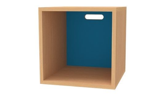 Meuble Kubobook - Cube de rangement à assembler pour crèches et collectivités - Fond plein MDF - 260x260x400mm_0
