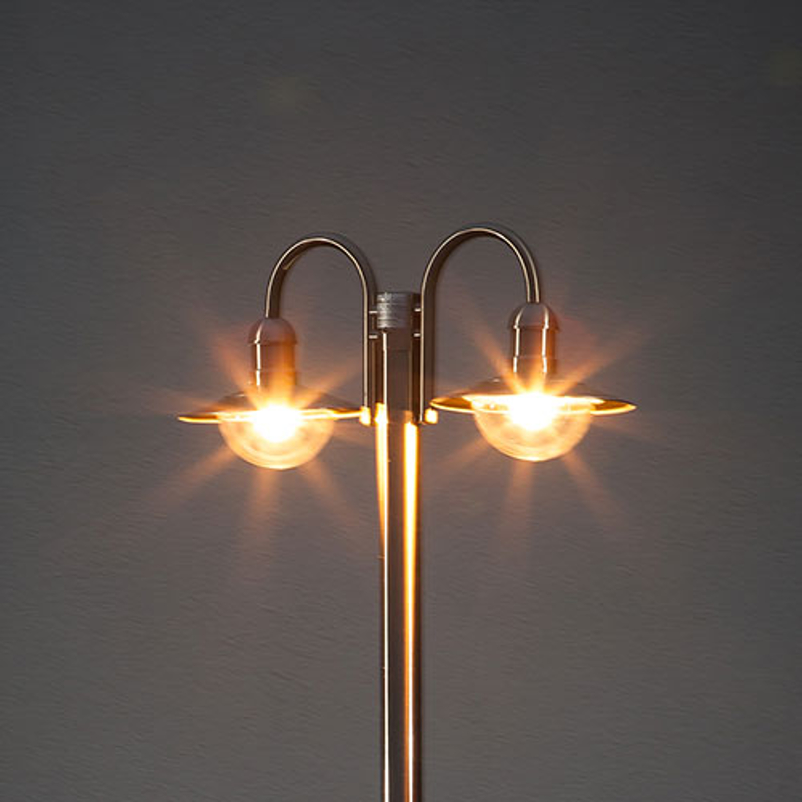 LINDBY LAMPADAIRE D\'EXTÉRIEUR DAMION, 200 CM, À 2 LAMPES, E27, IP44