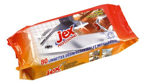 LINGETTES DÉSINFECTANTES PARFUMÉES JEX PROFESSIONNEL SOLEIL DE CORSE - PAQUET DE 80