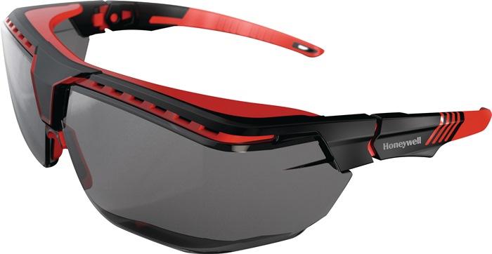 Lunettes de protection Avatar OTG - EPI II - branches noires/rouges - verres gris polycarbonate - HONEYWELL_0