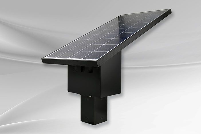 Lampadaire solaire DEL alimenté par un module solaire de 30W pour l'éclairage dans les parcs publics, les pistes cyclables,... - Lx25 - Vision Solaire inc_0