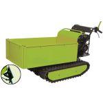 Mini dumper à chenilles avec moteur thermique OHV - Zipper - capacité 500 kg - lame à neige amovible incluse_0