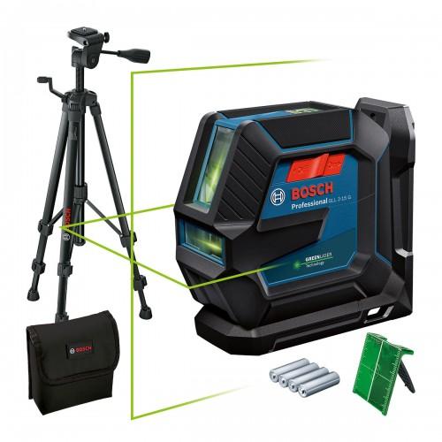 NIVEAU LASER VERT GLL 2-15G + SUPPORT LB10 + TRÉPIED BT150 - 0601063W01 BOSCH
