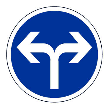Panneau B21e - Directions obligatoires_0