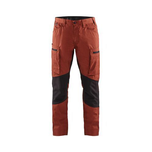 PANTALON DE TRAVAIL MAINTENANCE +STRETCH ROUGE/NOIR D100 - BLAKLADER