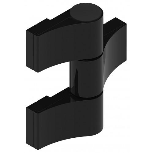 PAUMELLE EN APPLIQUE À 3 LAMES DIAM POUR PORTE D'ENTRÉE -ENTRAXE 93 MM - NOIR LA CROISÉE DS
