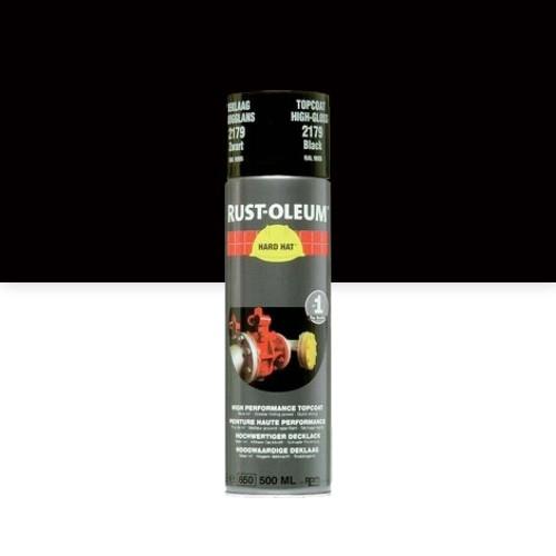 PEINTURE DE FINITION - AÉROSOL 500 ML - NOIR BRILLANT - HARD HAT® RUST-OLEUM