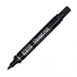 PENTEL MARQUEUR PERMANENT POINTE OGIVE CORPS MÉTAL ENCRE NOIRE INDÉLÉBILE N50