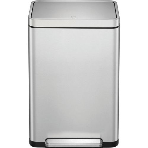 POUBELLE À PÉDALE X-CUBE 45 L ACIER INOXYDABLE MAT - EKO