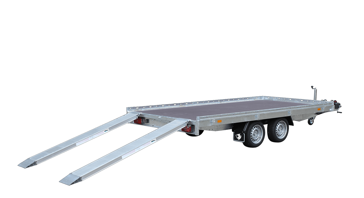 Remorque porte-engins Harpert Indigo HF-2 - 2 essieux - châssis galvanisé et plancher antidérapant_0