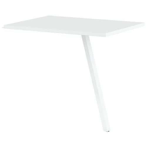 RETOUR BUREAU GARY 80 X 60 CM PIED BLANC PLATEAU BLANC - MBA