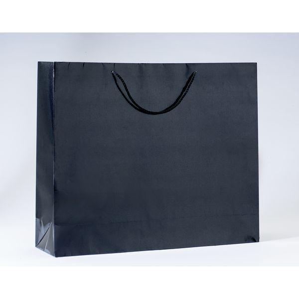 Sac Luxe pelliculé noir - 53x14x44cm - par 12 - Finition glossy - Densité 180 Gr_0