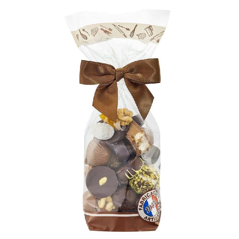 Sachet confiseur imprimé Artisan 12 x 26 cm avec fond carton - par 100_0