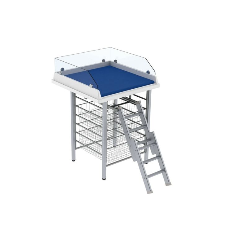 Table à langer pour handicapé - Granberg 327-080-11 - à hauteur fixe avec matelas et échelle télescopique_0