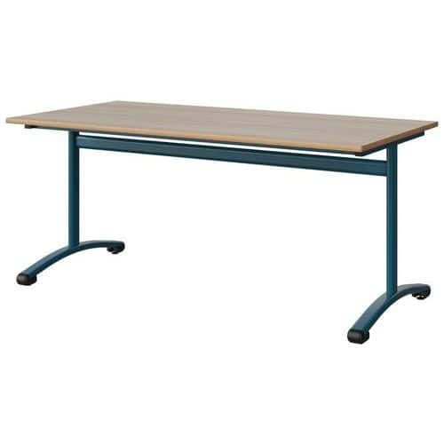 TABLE MALIBU 160X80 T5 DL STRA ALAISÉ ACACIA/BLEU 5025
