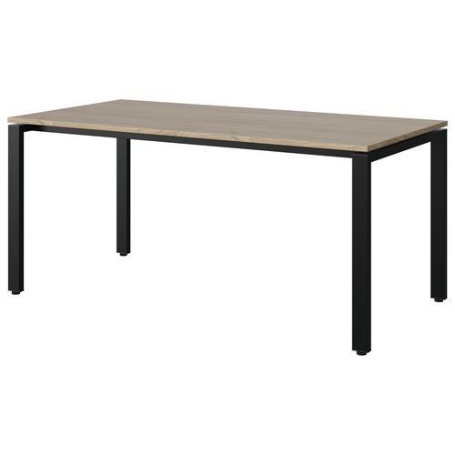 TABLE MALIBU 160X80 T5 SOUDÉ STRA ABS CHÊNE 1146/NOIR 9005