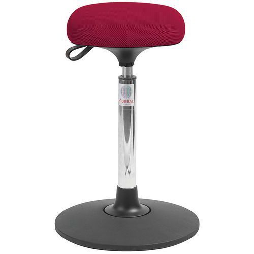 TABOURET SWAY TETRA - TISSU 3D - HAUT - ROUGE - GLOBAL PROFESSIONAL SEATING