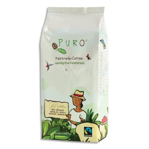 Puro - Café moulu 1kg - Fairtrade bio 100% arabica issu de l'agriculture biologique_0