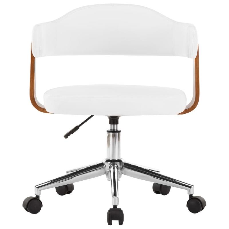 VidaXL Chaises pivotantes à manger lot de 2 bois courbé et similicuir Modèle Nébuleuse - 8720286023341_0