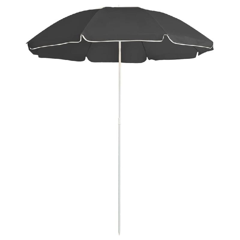 VidaXL Parasol de jardin avec mât en acier anthracite 180 cm Modèle Terrasse Harmonie - 315542_0