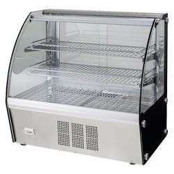 Vitrine horizontale chauffante sur comptoir verre courbe - 875x575x670 mm - 1500 W 230/1V - 13019310 Eurast - inox 13019310_0