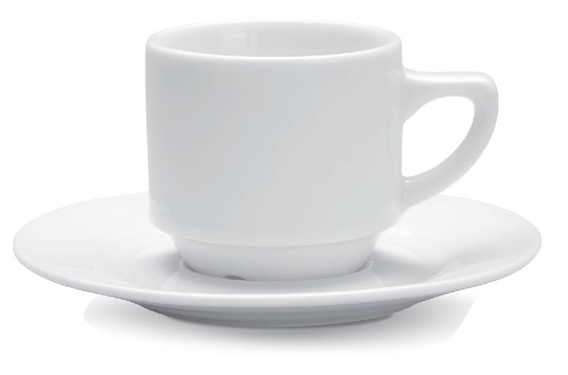TASSE À CAFÉ ROND BLANC PORCELAINE 14 CL Ø 7,5 CM CAFETT
