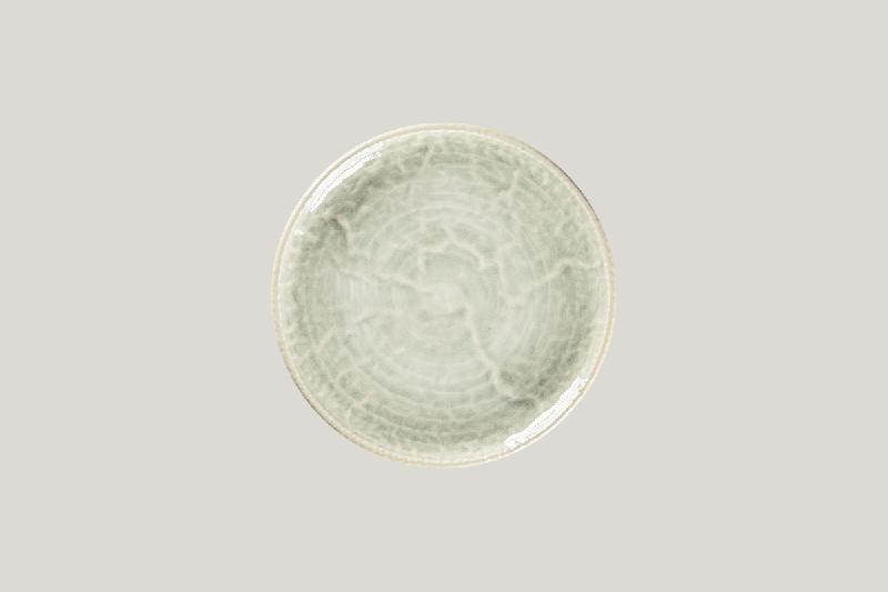 ASSIETTE PLATE COUPE ROND CÉLADON PORCELAINE Ø 21 CM KRUSH RAK