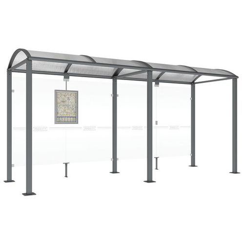 ABRI BUS VOÛTE 5 M SANS BARDAGES LATÉRAUX - GRIS PROCITY - PROCITY