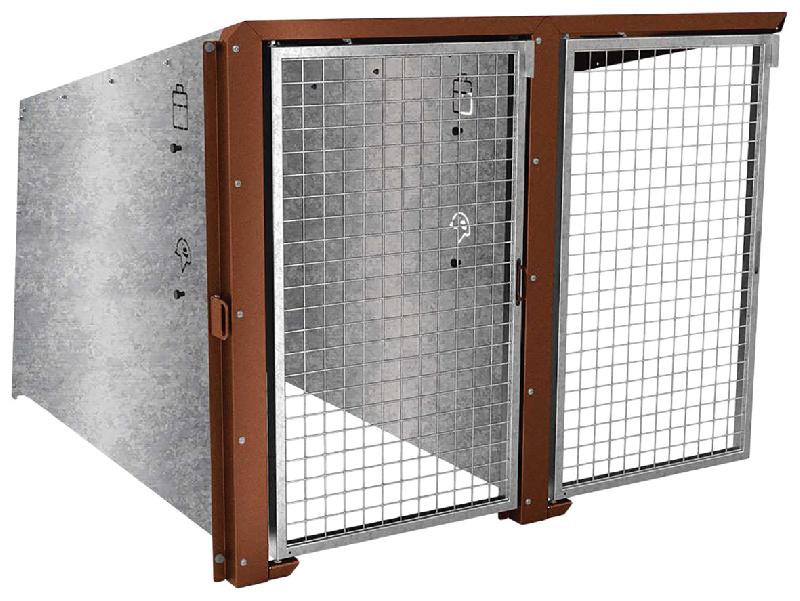 ABRI VÉLOS BERLIN COMPLÉMENTAIRE 2 PLACES PORTES GALVA - ASPECT CORTEN - MANUTAN COLLECTIVITÉS