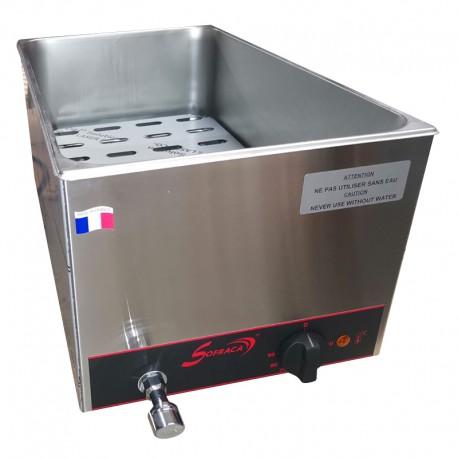 Bain-marie professionnel monophasé 320x580x274 capacité gn 1/1 avec robinet de vidange - 21142_0