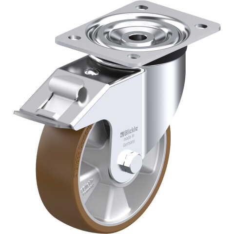 BLICKLE - ROULETTE PIVOTANTE À FREIN Ø 160MM BANDAGE POLYURÉTHANE PU 400KG - L-ALB 160K-FI