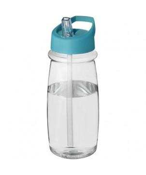 BOUTEILLE DE SPORT H2O ACTIVE PULSE 600ML COUVERCLE À BEC VERSEUR BLEU AQUA - GOURDES DE SPORT PUBLICITAIRES PERSONNALISÉES