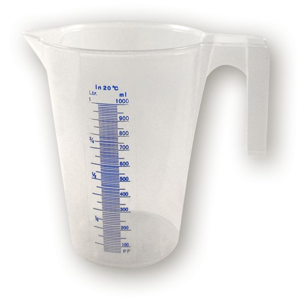 Brocs mesureurs et brocs verseurs TECALEMIT - PP ou PE avec graduation - Disponibles de 1L à 5L_0