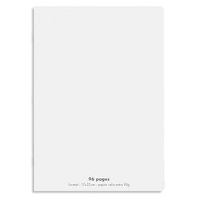 CAHIER ECO - PIQUE - COUVERTURE POLYPRO - 96 PAGES - 24X32 CM - GRANDS CARREAUX - GRIS