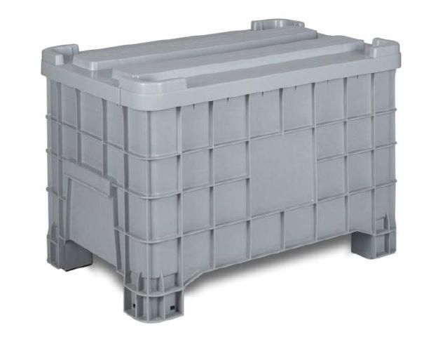 Caisse-palette plastique monobloc étanche - 100 x 63,5 cm - Hauteur 64,5 cm - 300 litres - Empilable et robuste_0