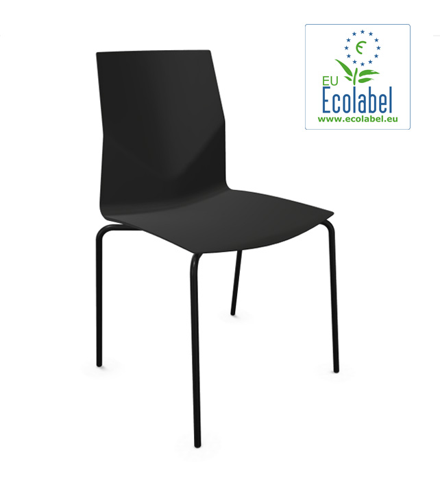 Chaise empilable avec dossier flexible en v - fourcast2®_0