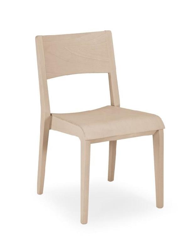 Chaise Serena - assise et dossier en bois_0