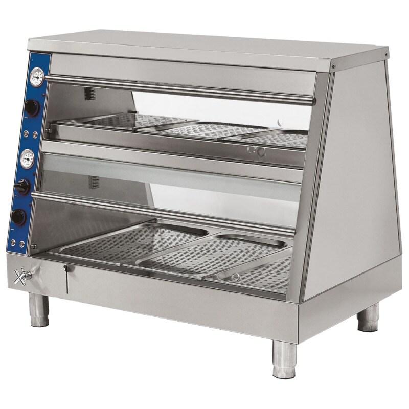 Chauffe-repas à bain-marie avec 2 niveaux, 3x GN 1/1 + 3x GN 2/3 1150x691x932 mm - VIRTUS - 0615402429207_0