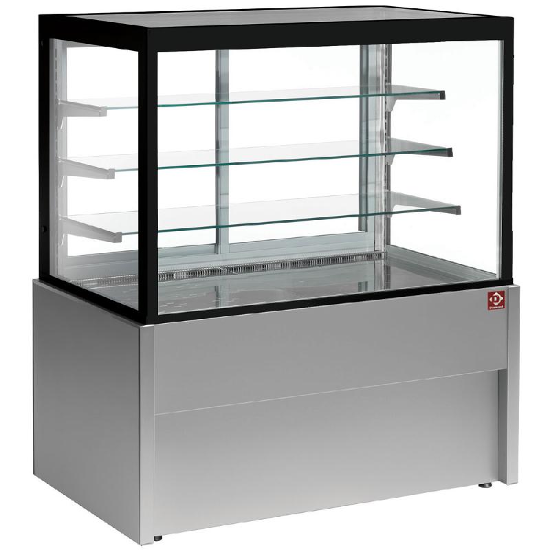 Comptoir vitrine panoramique chauffante 4 niveaux sans réserve gris... - PCB12HT-G5-P_0