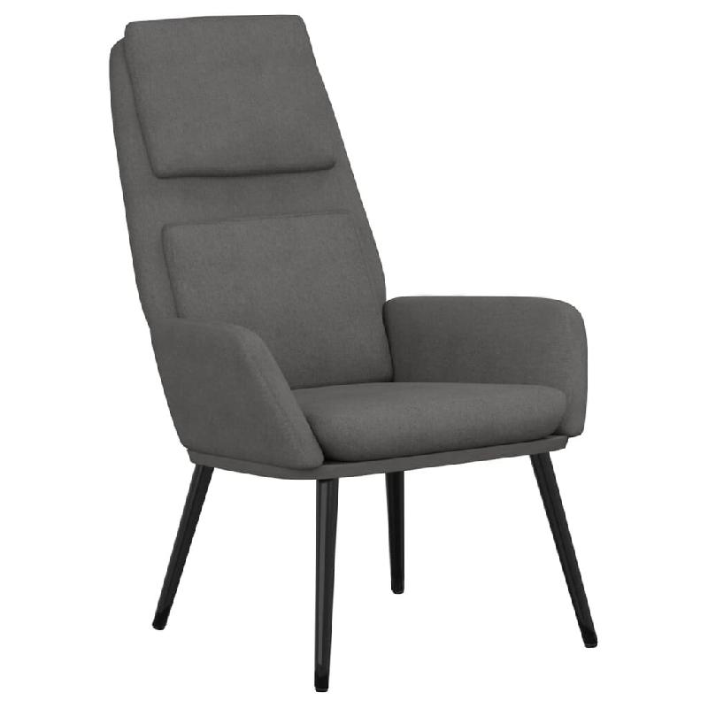 Décoshop26 - Fauteuil lounge chaise de canapé design moderne en tissu gris clair DEC026661 - gris 3000255941209_0