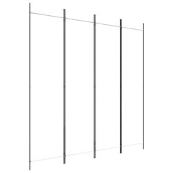 Décoshop26 - Paravent séparateur de pièce cloison 4 panneaux pliable 200 x 200 cm tissu blanc et fer DEC030839 - blanc 3000258146946_0