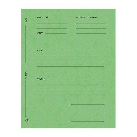 DOSSIERS DE PLAIDOIRIE EXACOMPTA ''POUR/CONTRE'' 25 X 32 CM - PAQUET DE 25 COULEUR VERT